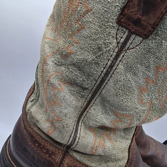 Ariat Work Boots Womens Size 10 Brown Leather Western Safety Toe 10015405 - Picture 12 of 13